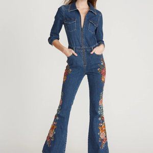 Driftwood Farrah Jumpsuit - Dark Midnight Rose, Size M